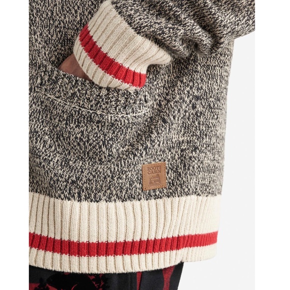 ROOTS CABIN Shawl Cardigan in Cotton Blend Grey Oat Mix - M - Picture 3 of 13